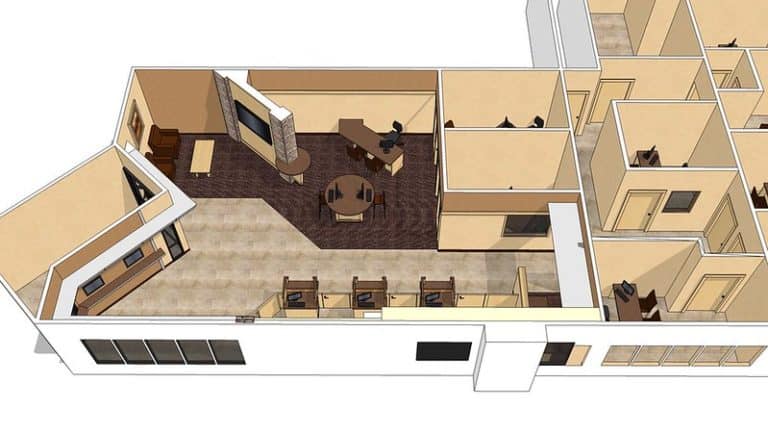 Plan 3D réalisé par un architecte d'intérieur