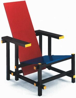 Chaise rouge et bleue - Gerrit Rietveld