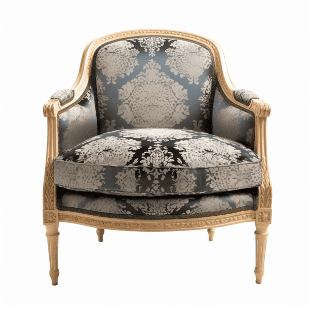 Brede en lage fauteuil in marquise stijl