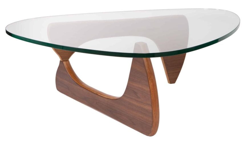 Table bois et verre d'Isamu Noguchi