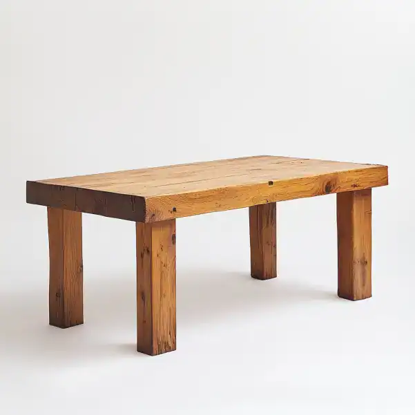 Table en bois rustique a 4 pieds