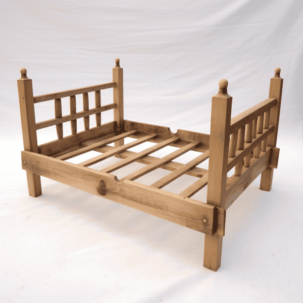 Lit médiéval à lattes