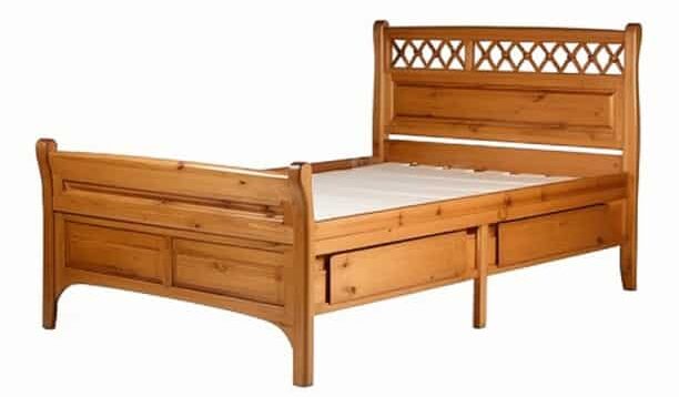 lit rustique en chene massif