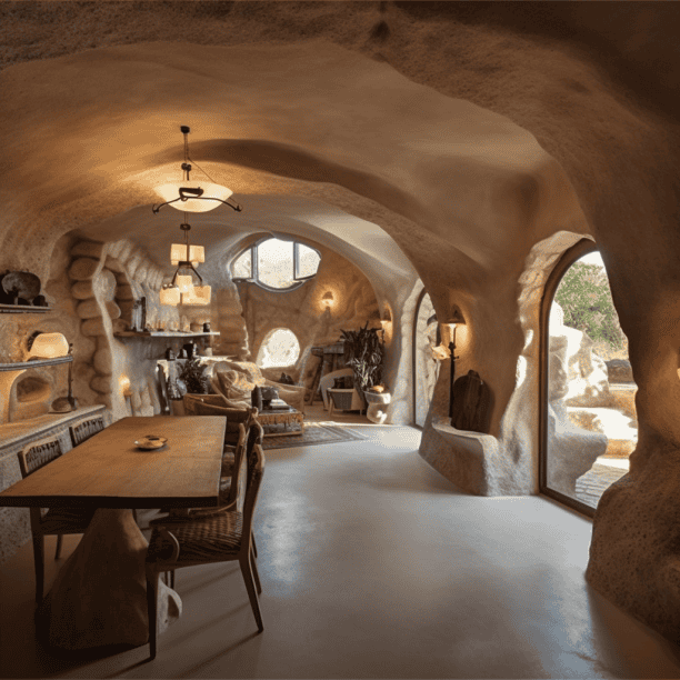 maison troglodyte intérieur