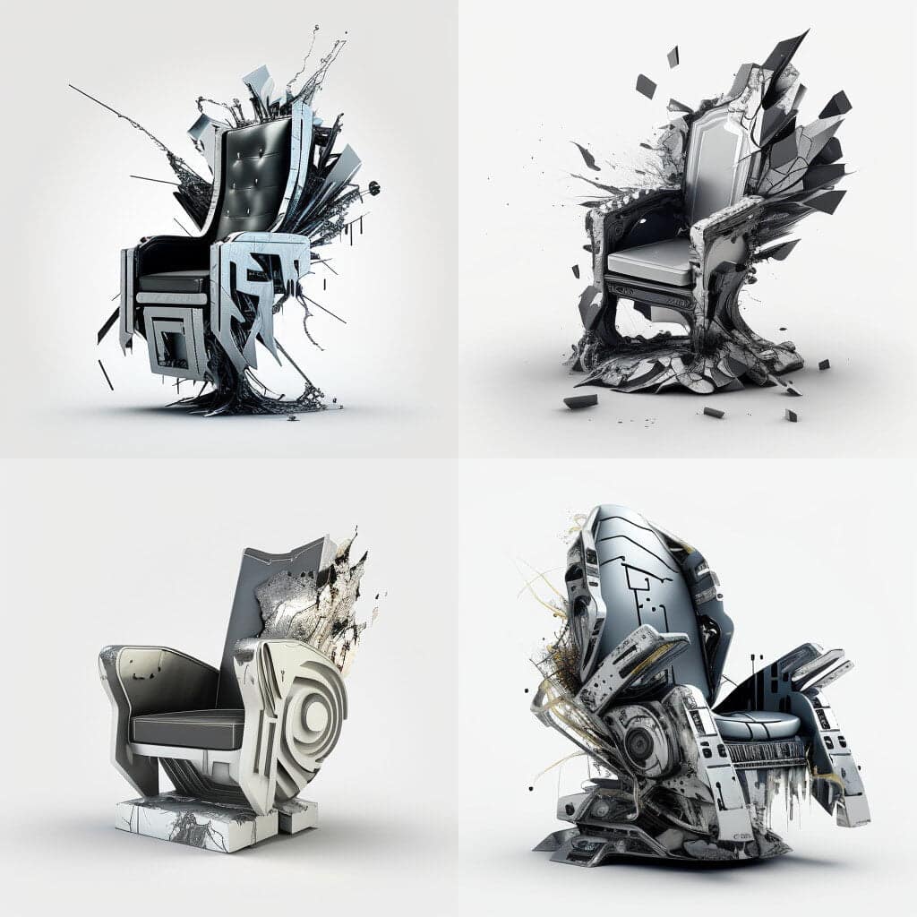 Fauteuil de style Voltaire version cyberpunk Fauteuil de style Voltaire version cyberpunk