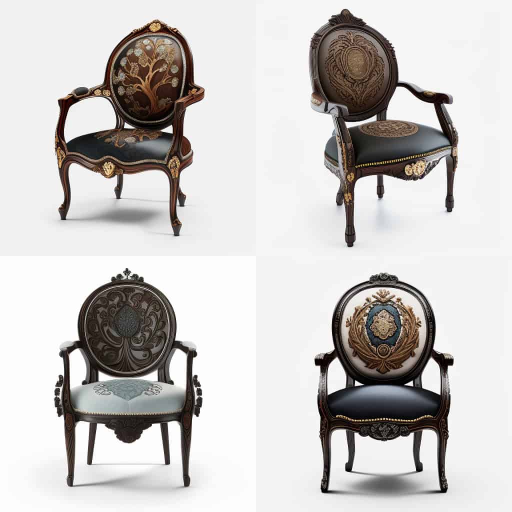 Geborduurde sierlijke Louis XV medaillon fauteuil
