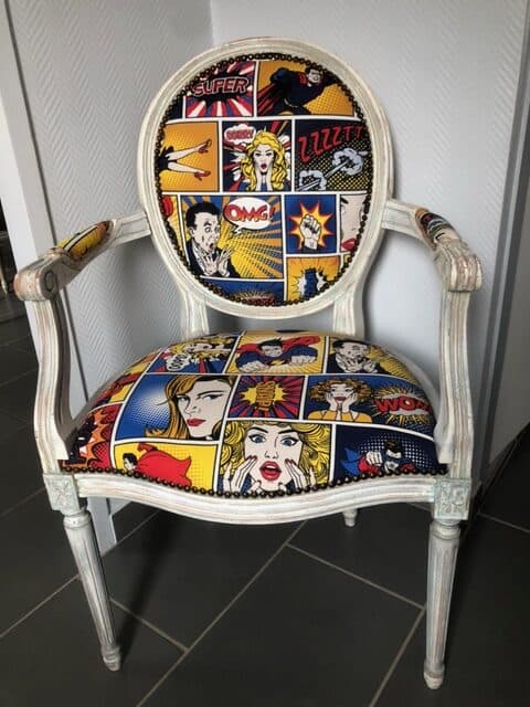 Fauteuil médaillon Louis XV Richard Bobin