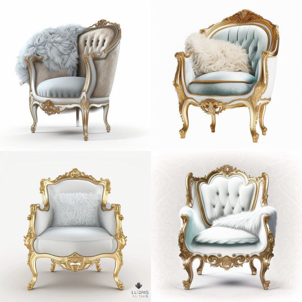 Fauteuils Louis XVI relookes velours et fourrure Fauteuils Louis XVI relookés velours et fourrure