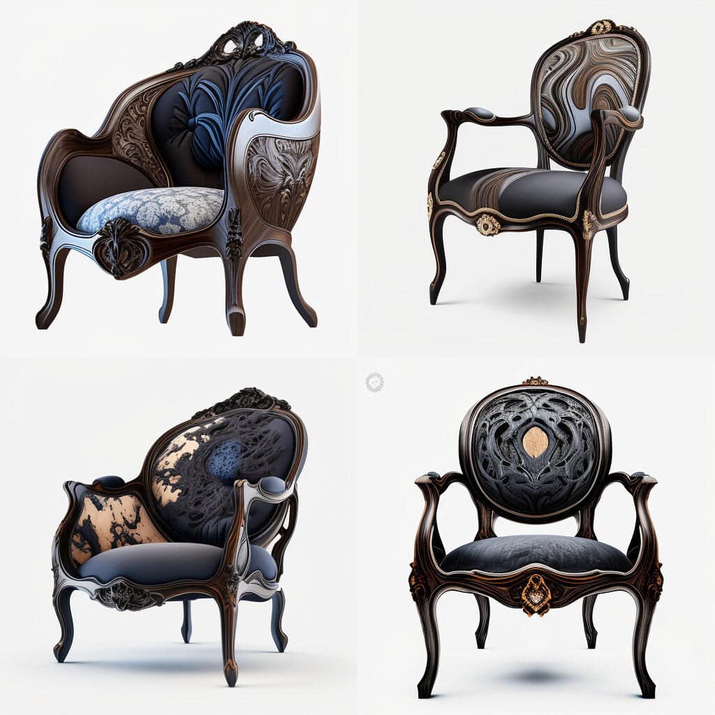 Louis XV relooking ebene Louis XV relooking ébène