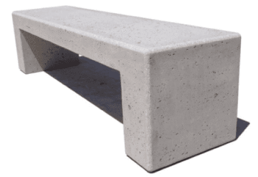 Banc en béton brut