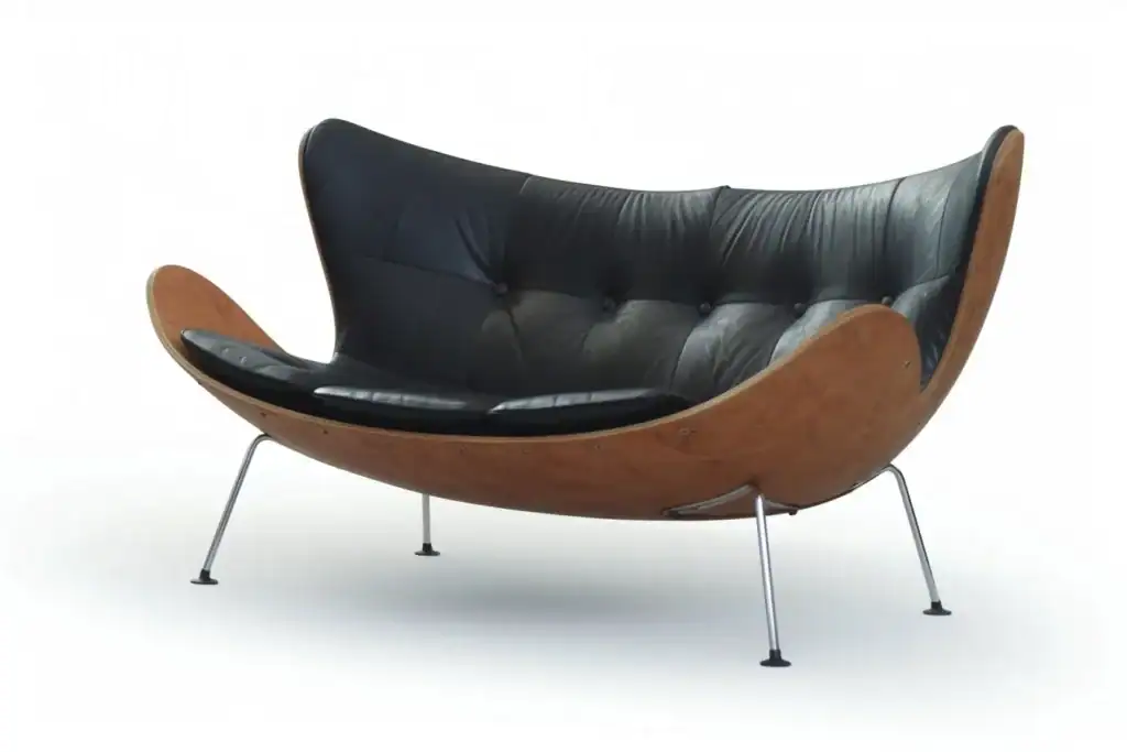 Canapé fourmi style Jacobsen par IA Midjourney