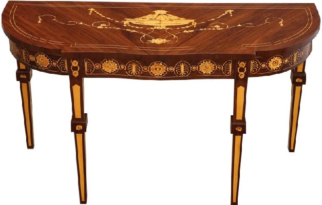 Console Louis XVI en marqueterie