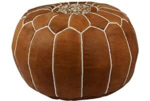 Pouf marocain en cuir