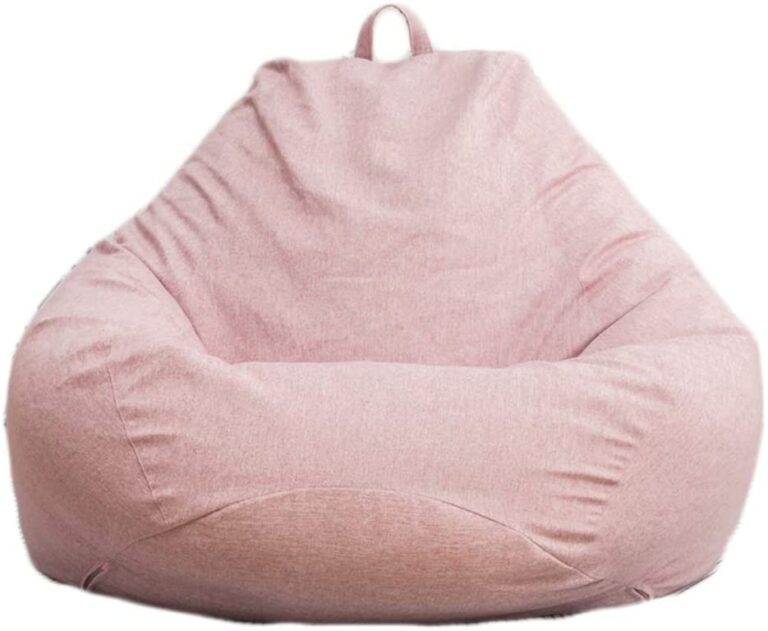 Pouf rose en forme de poire