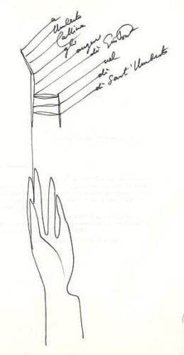 Dessin du designer Gio Ponti