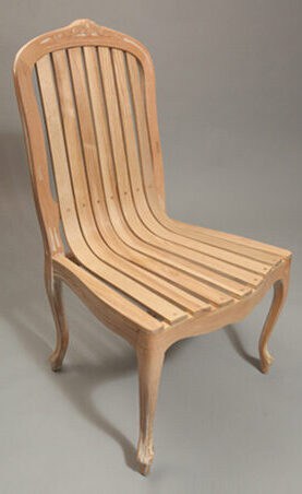 Louis XIV fauteuil opnieuw bekleed in hout