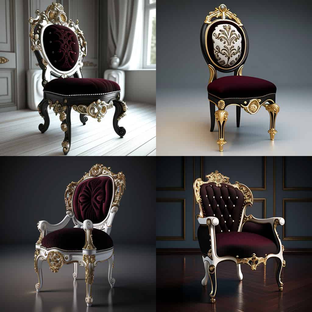 Louis XIV bordeaux fluweel en ebbenhout of wit houten fauteuil