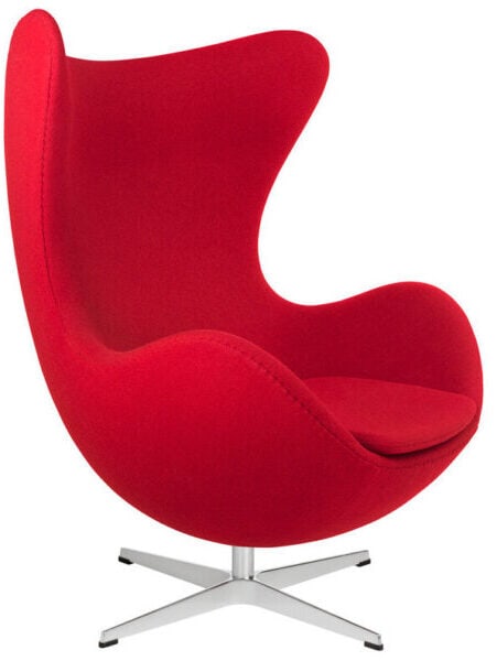 Arne Jacobsen Fauteuil Egg oeuf rouge
