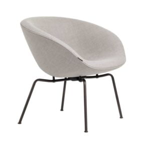 Arne Jacobsen fauteuil the pot tissu blanc