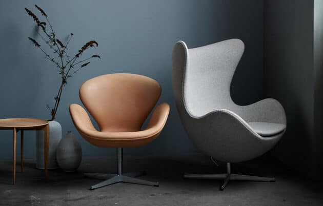 Fauteuils Swan et Egg Arne Jacobsen