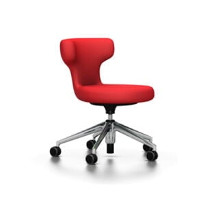 Antonio Citterio Chaise Pivot Stool rouge Vitra