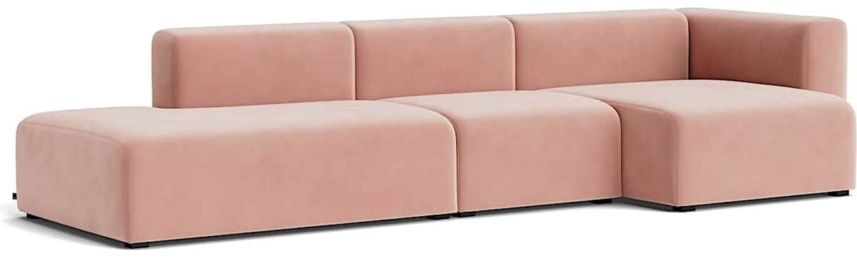 Canapé Mags 3 places rose combinaison 4 Hay