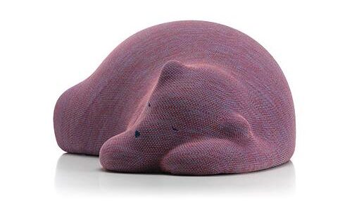 Pouf design Resting Bear mauve violet Front Vitra