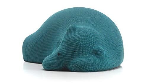 Pouf design Resting Bear vert turquoise Front Vitra