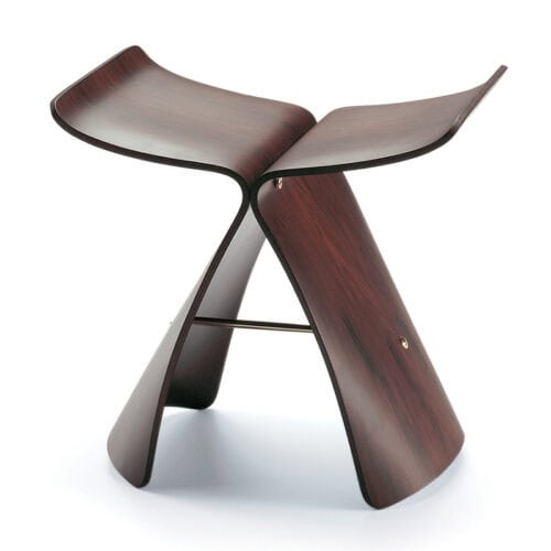 Tabouret Butterfly Stool palissandre de Sori Yanagi chez Vitra