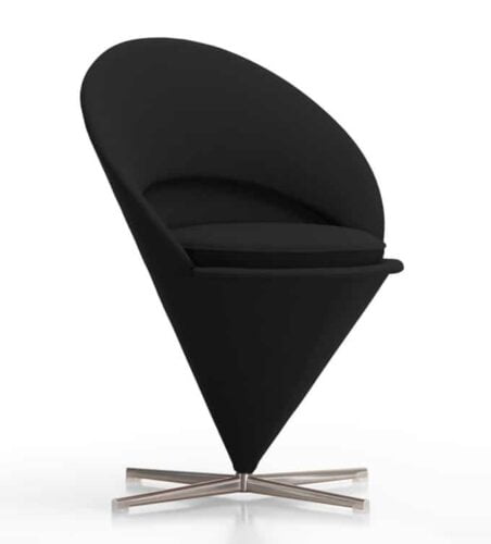 Verner Panton chaise cone chair noir Vitra