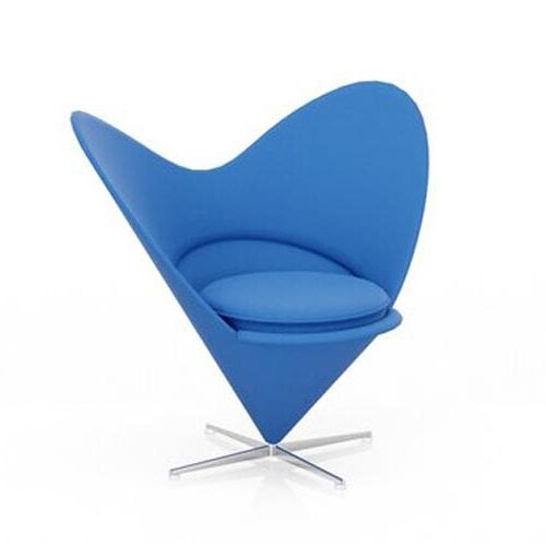 Verner Panton chaise heart cone chair bleu Vitra