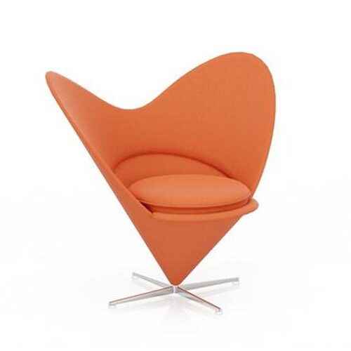 Verner Panton chaise heart cone chair orange Vitra