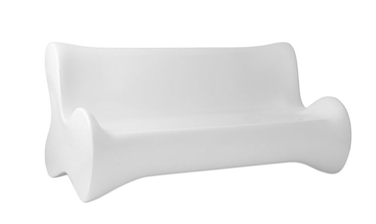 Canapé Pal blanc de Karim Rashid chez Vondom