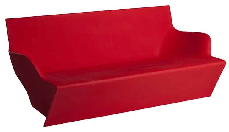 Canapé d'extérieur rouge Kami Yon de Marc Sadier chez Slide