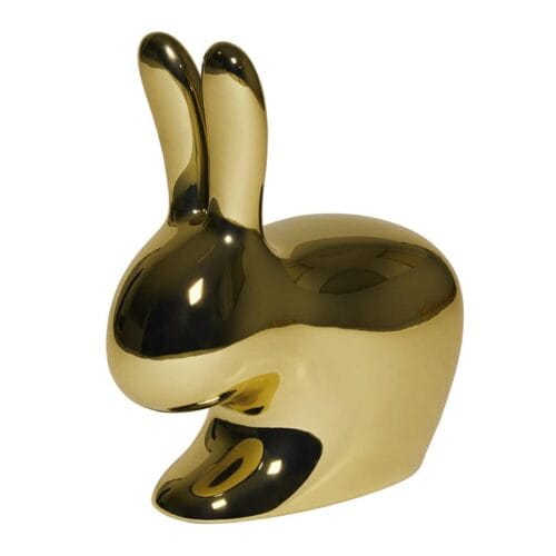 Chaise Rabbit Rabbitt Rabit lapin or de Stefano Giovannoni chez Qeeboo
