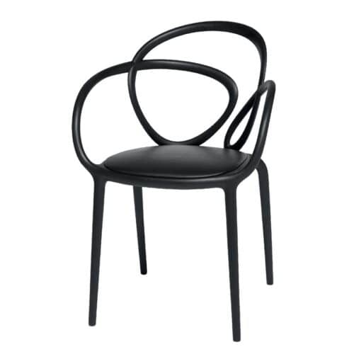 Chaise loop noire Front design chez Qeeboo