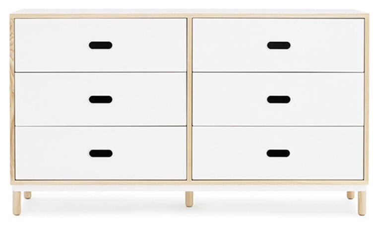 Commode blanche six tiroirs Kabino Normann Copenhagen