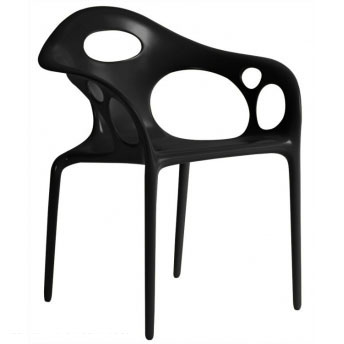 Fauteuil Supernatural noir Ross Lovegrove Moroso