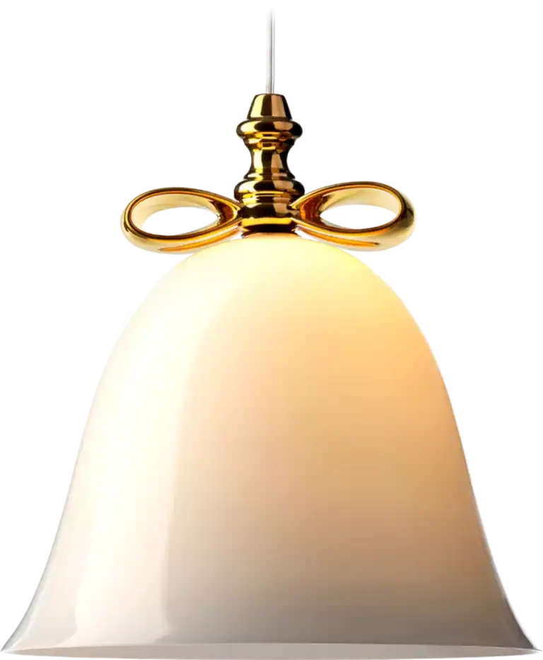 Lampe céramique Bell Marcel Wanders Moooi verre blanc or doré
