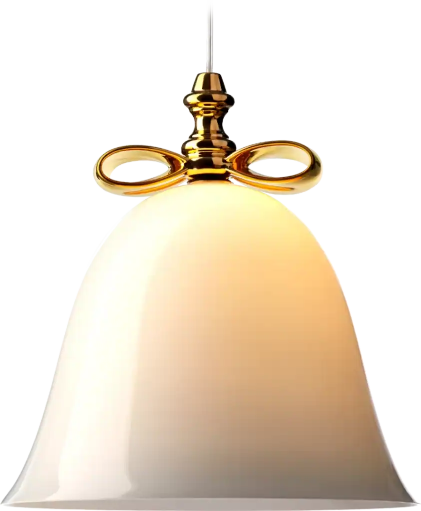 Lampe céramique Bell Marcel Wanders Moooi verre blanc or doré