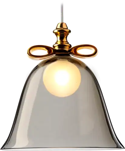 Lampe céramique Bell Marcel Wanders Moooi verre fumé or doré