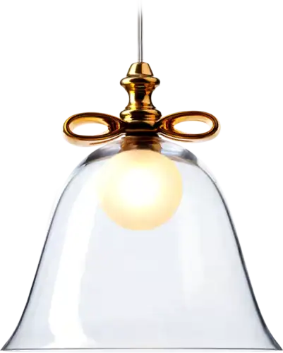 Lampe céramique Bell Marcel Wanders Moooi verre transparent or doré