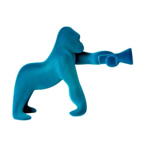 Stefano Giovannoni lampe de table Kong velours turquoise Qeeboo