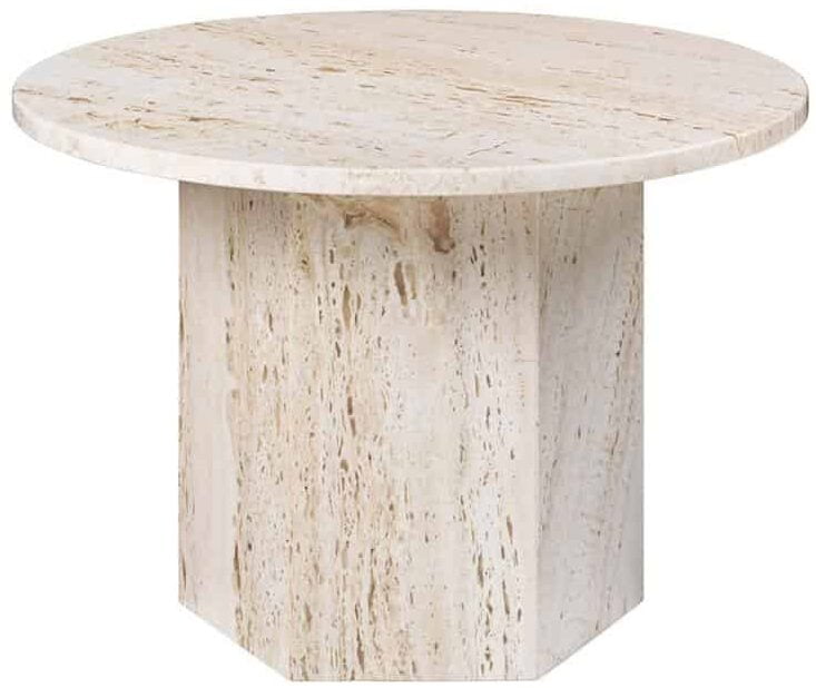 Table basse en travertin blanc Gamfratesi Gubi