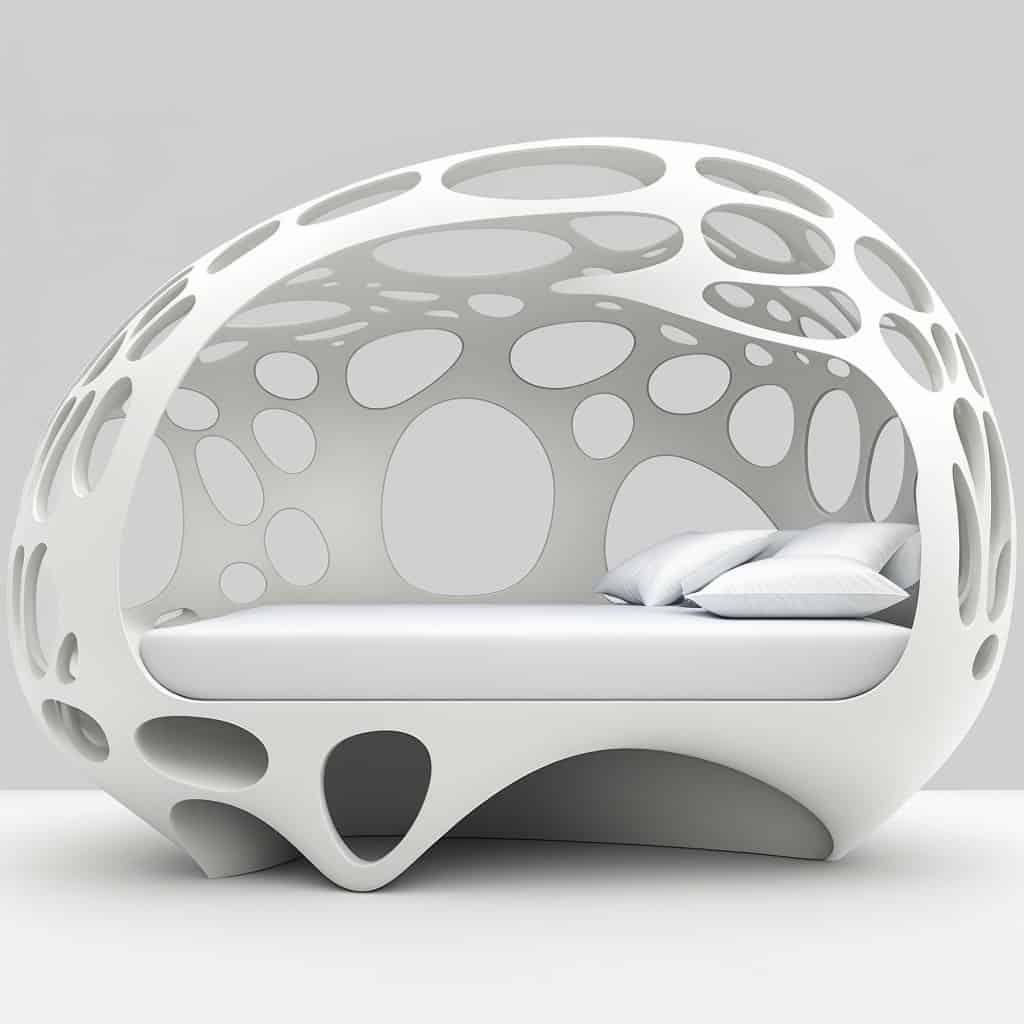 Lit design sphérique dans le style de Ross Lovegrove