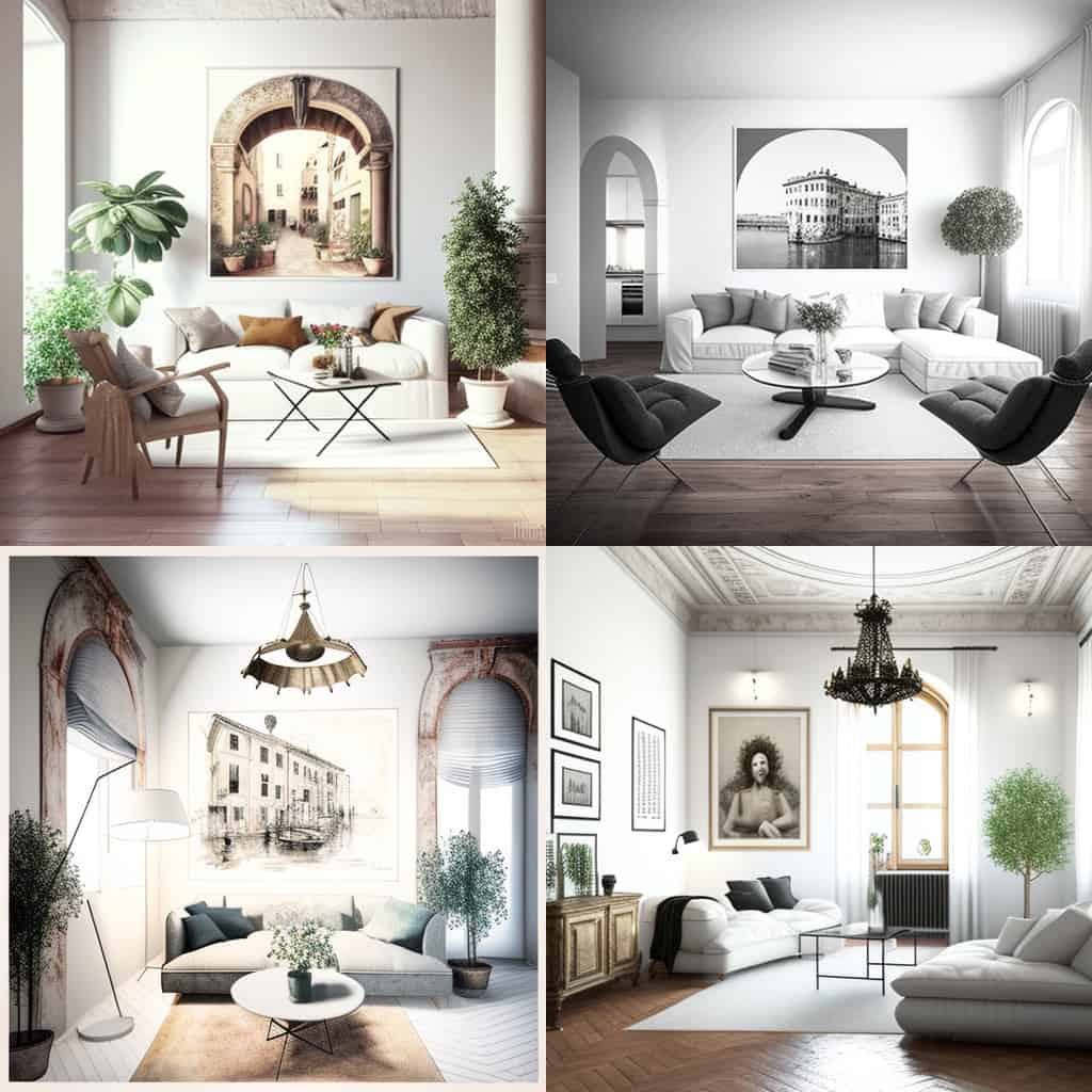 Midjourney decoration dinterieur style italien Midjourney décoration d'intérieur style italien