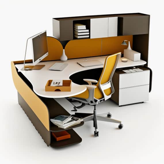 Bureau avec rangements