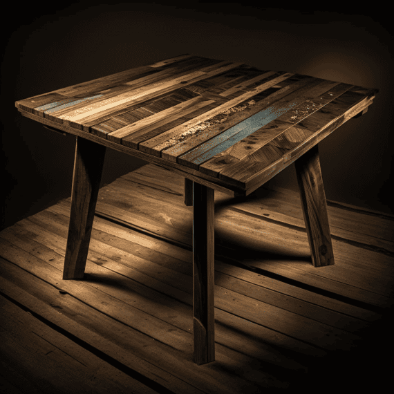 Table en bois recyclé