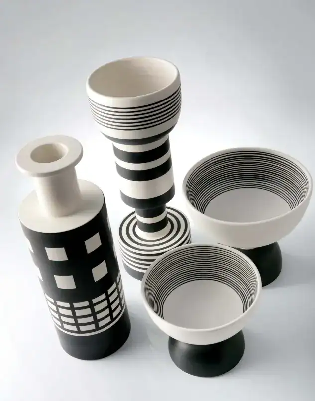 Ettore Sottsass - Céramiques noir et blanc