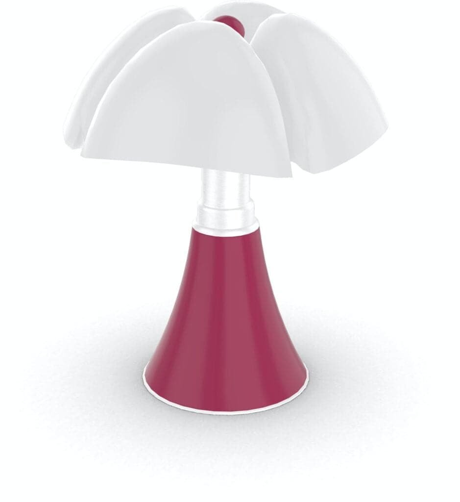 Lampe Pipistrello rouge rose Gae Aulenti